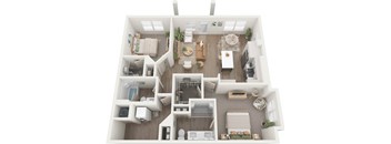 a 1 bedroom floor plan  the crossings